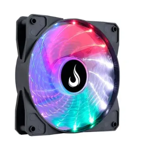 Ventoinha Rise Mode Wind, Rainbow, 120mm, Preto - RM-WN-02-RGB