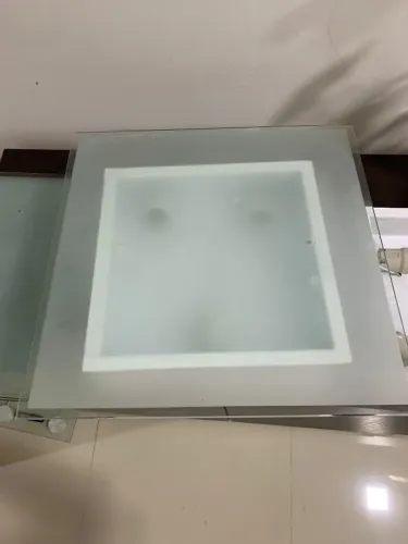 Paflons embutir e sobrepor com lâmpada e vidro jateado