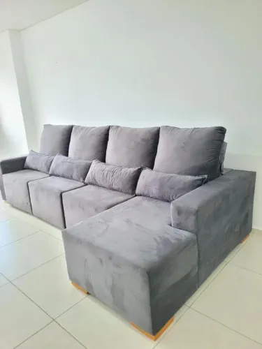 Sofá Modular Cinza - 5 Lugares