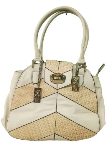 Bolsa de mão FK Leather - Bege