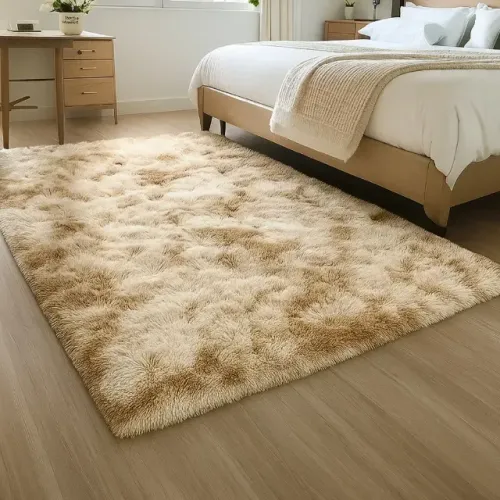 Tapete Bege/Branco para Quarto 