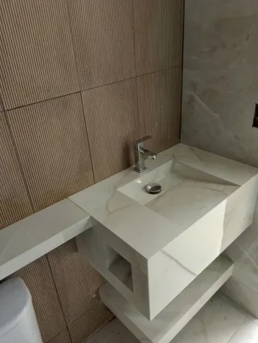 Pia de porcelanato para banheiro