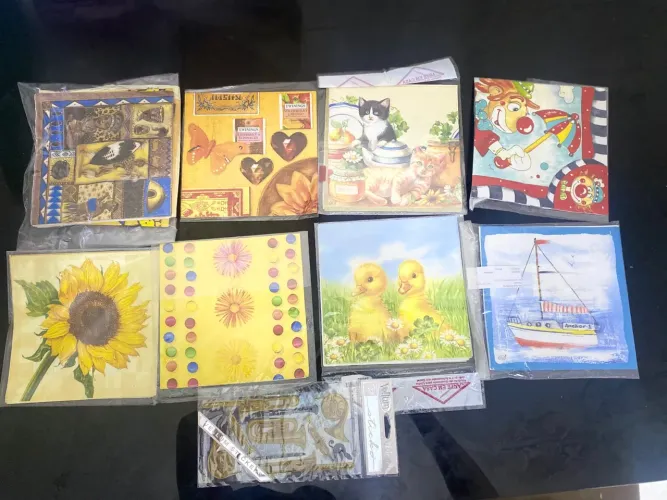 Conjunto de guardanapos de papel para artesanato