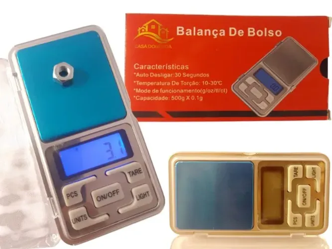 mini balanca digital precisao 500g mh500-0.1 casa dourada