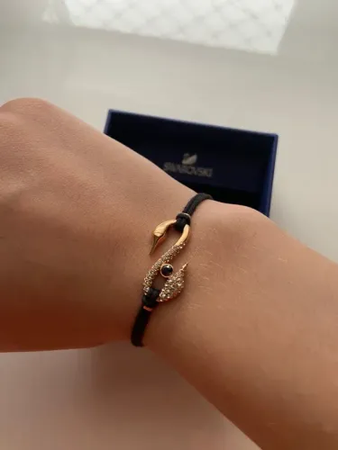 Pulseira Swarovisk cisne rose
