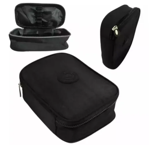 Estojo Caixa Escolar Unissex Ziper (Preto)