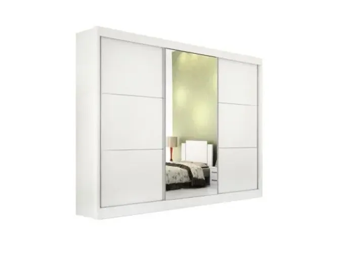 Guarda-Roupa Los Angeles 3 portas e 6 gavetas - Branco l53