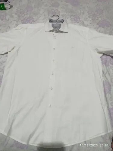 Camisa social manga comprida marca KLAFER, algodão fio 80, tamanho 4