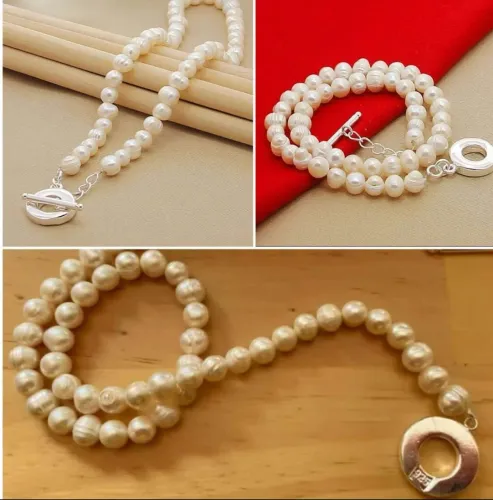 Colar de pérolas elegante e sofisticado