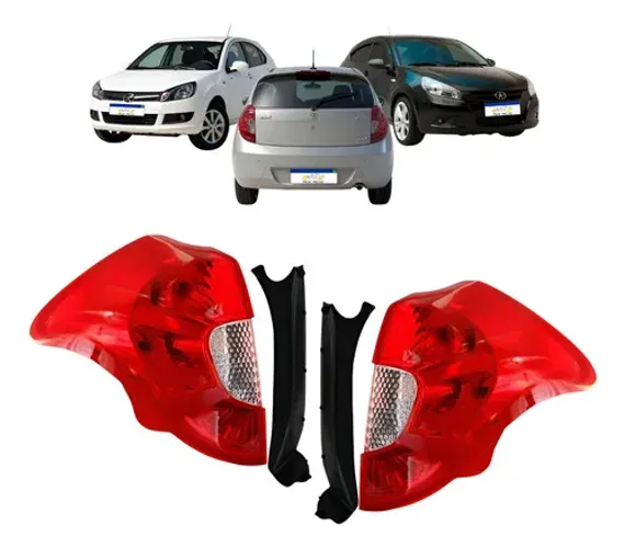 Par Lanterna Jac J3 Hatch 2011 2012 A 2015 Com Suporte Novo