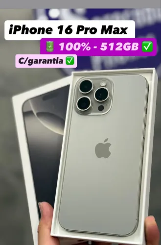iPhone 16 Pro Max 512GB ? 100% - Seminovo com Garantia