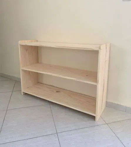 Estante de madeira - 2 prateleiras (pinus)