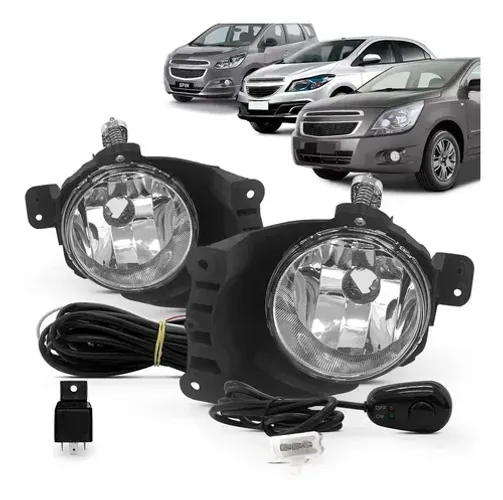 Kit Farol Milha Prisma ONIX Cobalt SPIN 2013 2014 2015 Botão Universal