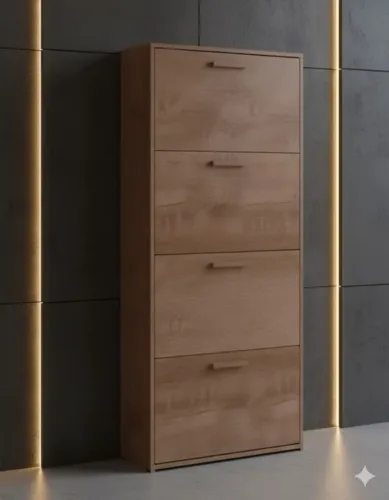 Sapateira juliete com 4 portas canela em estoque