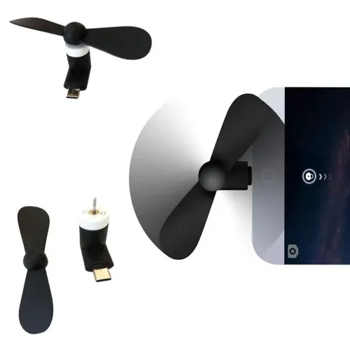 Mini Ventilador USB para Celular ou dispositivos USB Tipo C