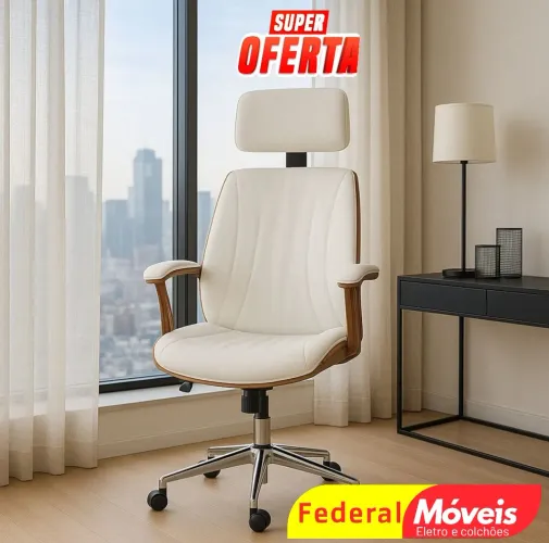 Cadeira Presidente Giratória - Sofisticação e qualidade em cada detalhe!