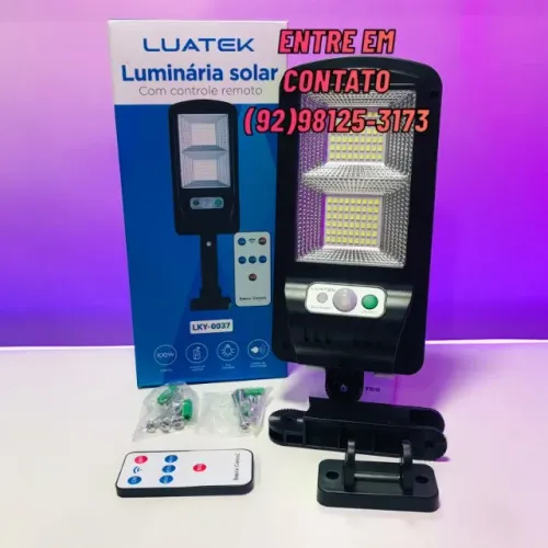 Lúminaria Solar com controle Remoto - LKY-0037 e lky-033 Com 100w e 200w 