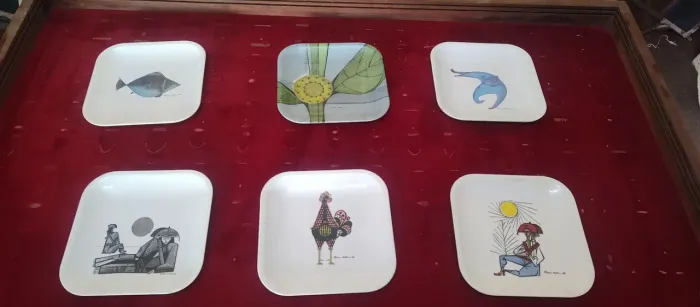 Coleção de pratos iconigraficos Aldemir Martins 1964