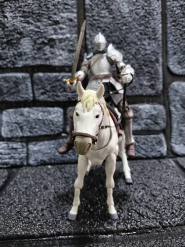 Boneco cavaleiro medieval com head extra e cavalo totalmente articulado perguntar antes de