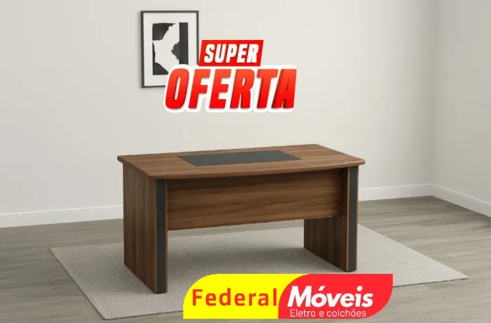 Mesa de Escritório Reunião 2,00x1,00 - Ideal para equipes e reuniões!