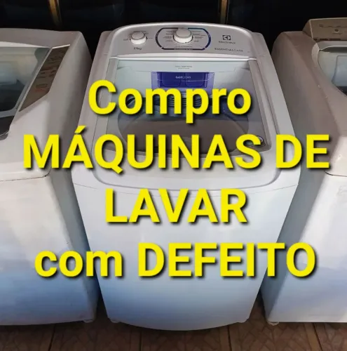 Máquina de lavar com defeito 