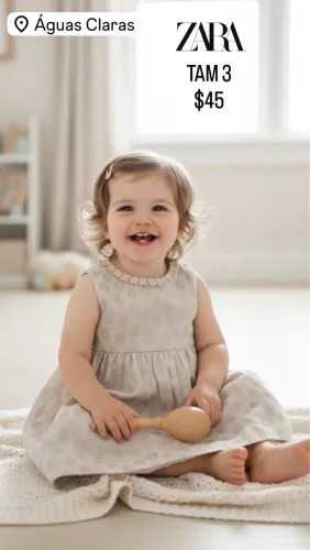 Vestido Zara veste 12 a 18 meses