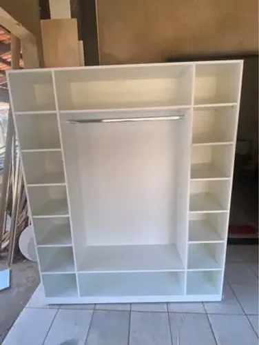 Armário colmeia cabideiro closet roupas sem portas branco