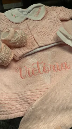 Conjunto de Roupa Bebê Victoria Rosa