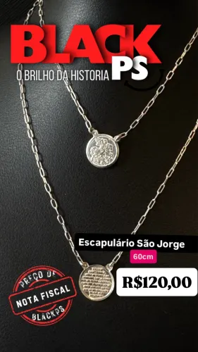Escapulário São Jorge Prata 925