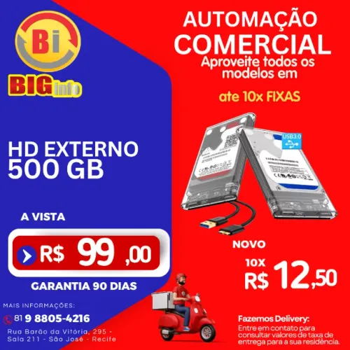 Hd Externo 500gb Slim + Case Portátil Usb 3.0 Para Ps4 Ps5 Xbox Pc Note