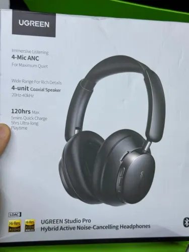 Fone de Ouvido Headphone UGREEN Studio Pro ANC 48dB Bluetooth 6.0 Hi-Res LDAC - 120h