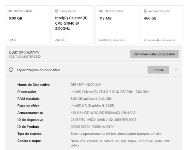 Vendo, computador para estudos/ basicos