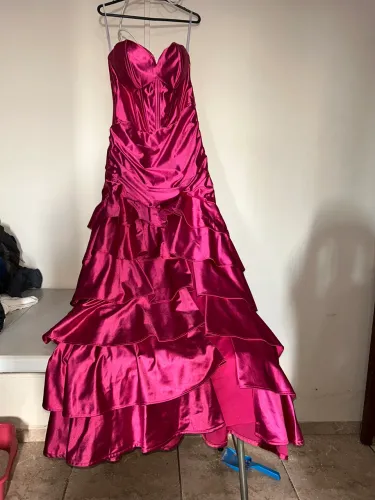 Vestido longo de festa pink