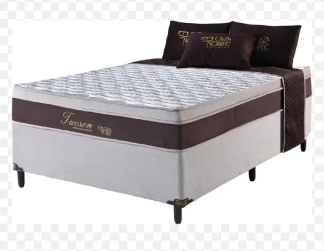 Cama box casal tamanho padrão mola ensacada