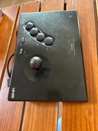 CONTROLE NEO GEO JOYSTICK STICK MAX 330MEGA PRETO PRETO 