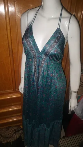 Vestido indiano longo veste P/M
