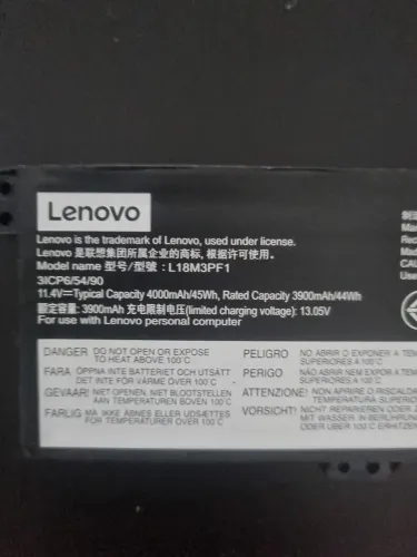 Bateria notebook lenovo gamer l340