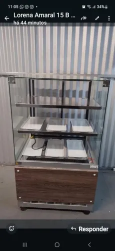 Vitrine aquecida 