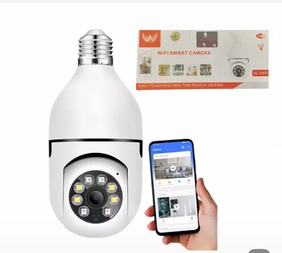 Câmera de Segurança Wi-Fi Lâmpada 360° - Proteção Inteligente para sua Casa ou Empresa