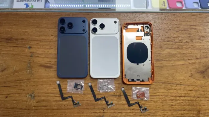 Carcaça adaptada para iPhone 11 com visual 17 Pro Max