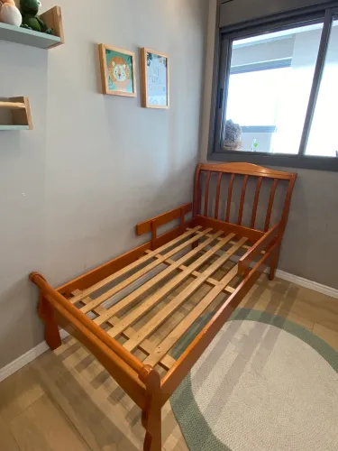 Mini cama solteiro madeira maciça 