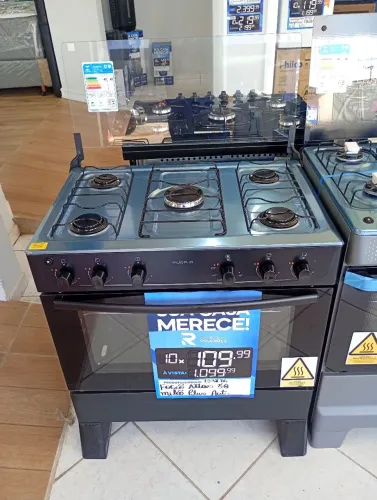 Fogão Atlas Mesa Inox 5 Bocas Automático