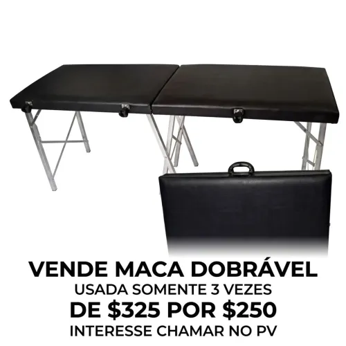 Vende-se maca dobrável, usada somente 3 vezes de $325 por $250 suporta 120kg!!