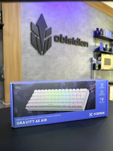 TECLADO MECÂNICO FORTREK GRAVITY AIR 65 BRANCO NOVO