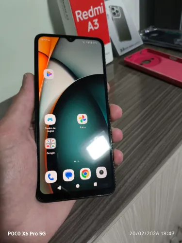Smartphone Redmi A3 64gb impecável + 5 películas + 2 capas