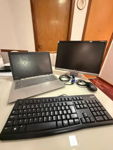 Notebook Lenovo i5 7ª Geração + monitor + mouse + teclado