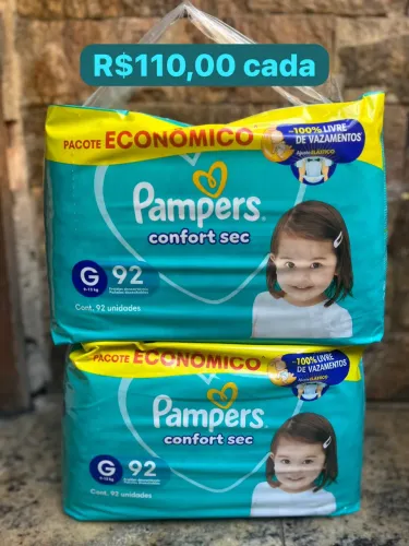 Fralda G 92 unidades Pampers Confort Sec