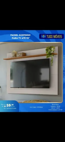 12X SEM JUROS - PAINEL SUSPENSO PARA TV ATÉ 70?