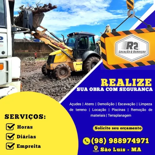Terraplanagem/ Limpeza de Terreno/ Escavação/ Demolição/ Loação