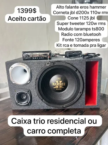 Som automotivo trio